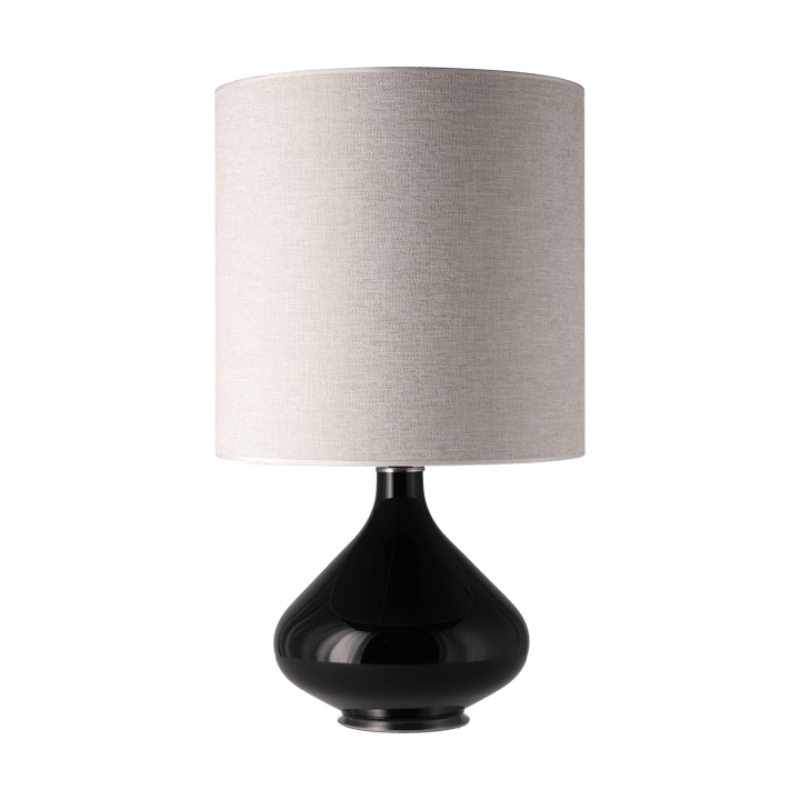 Lampa stołowa Flavia, czarna podstawa - London Beige M - Flavia Lamps