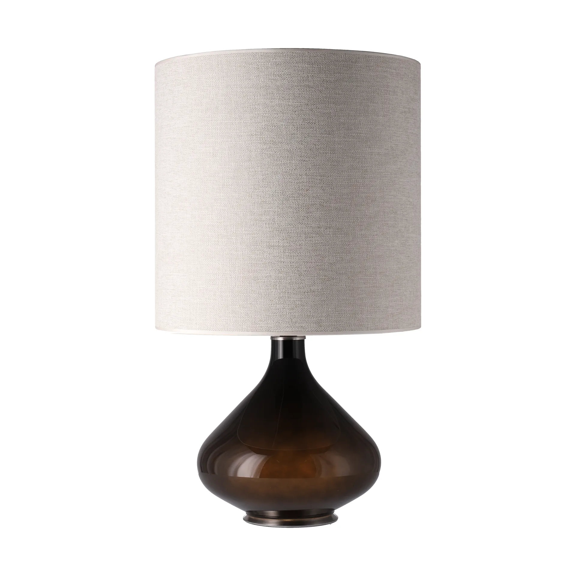 Lampa stołowa Flavia, czarna podstawa, London Beige M Flavia Lamps