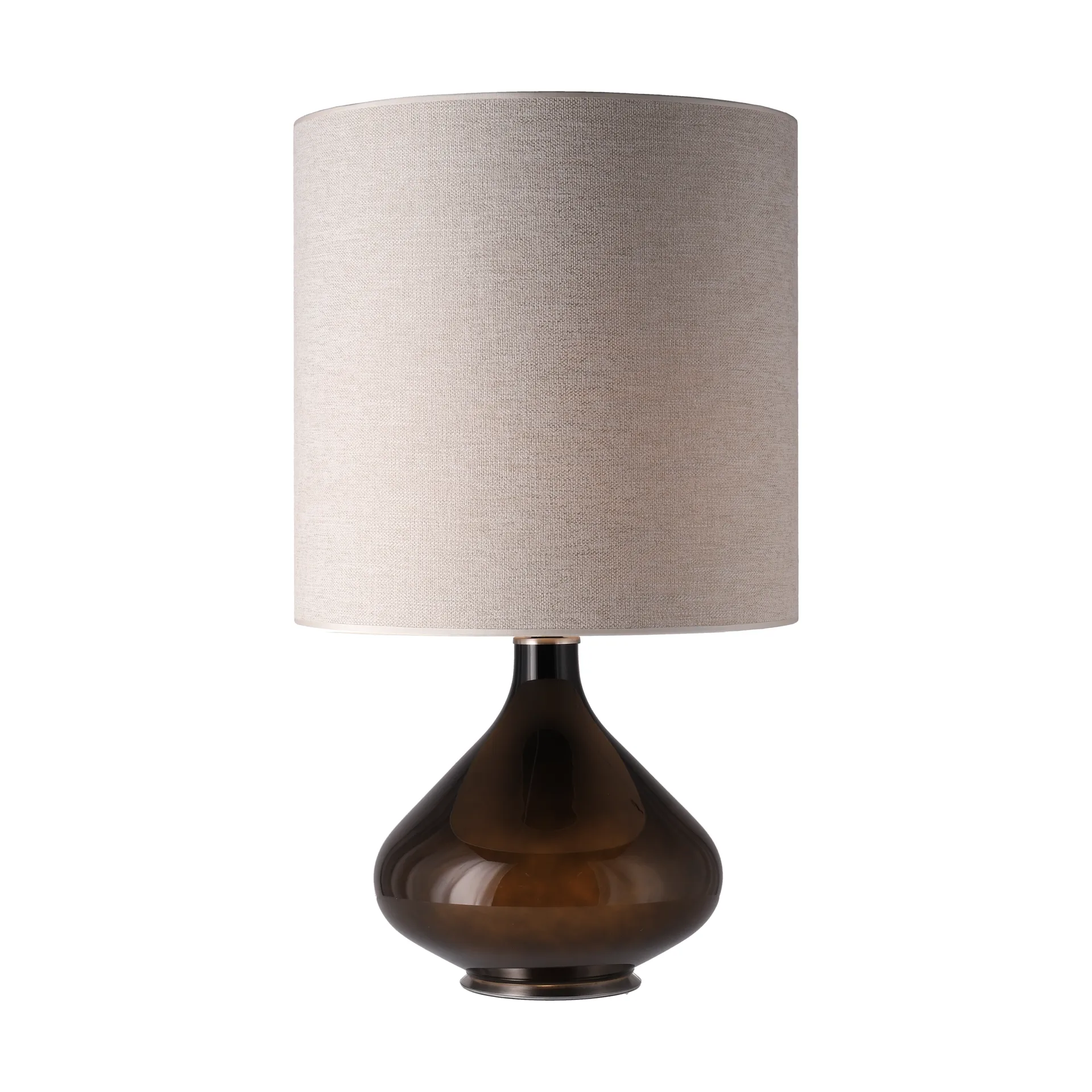 Lampa stołowa Flavia, czarna podstawa, London Beige M Flavia Lamps