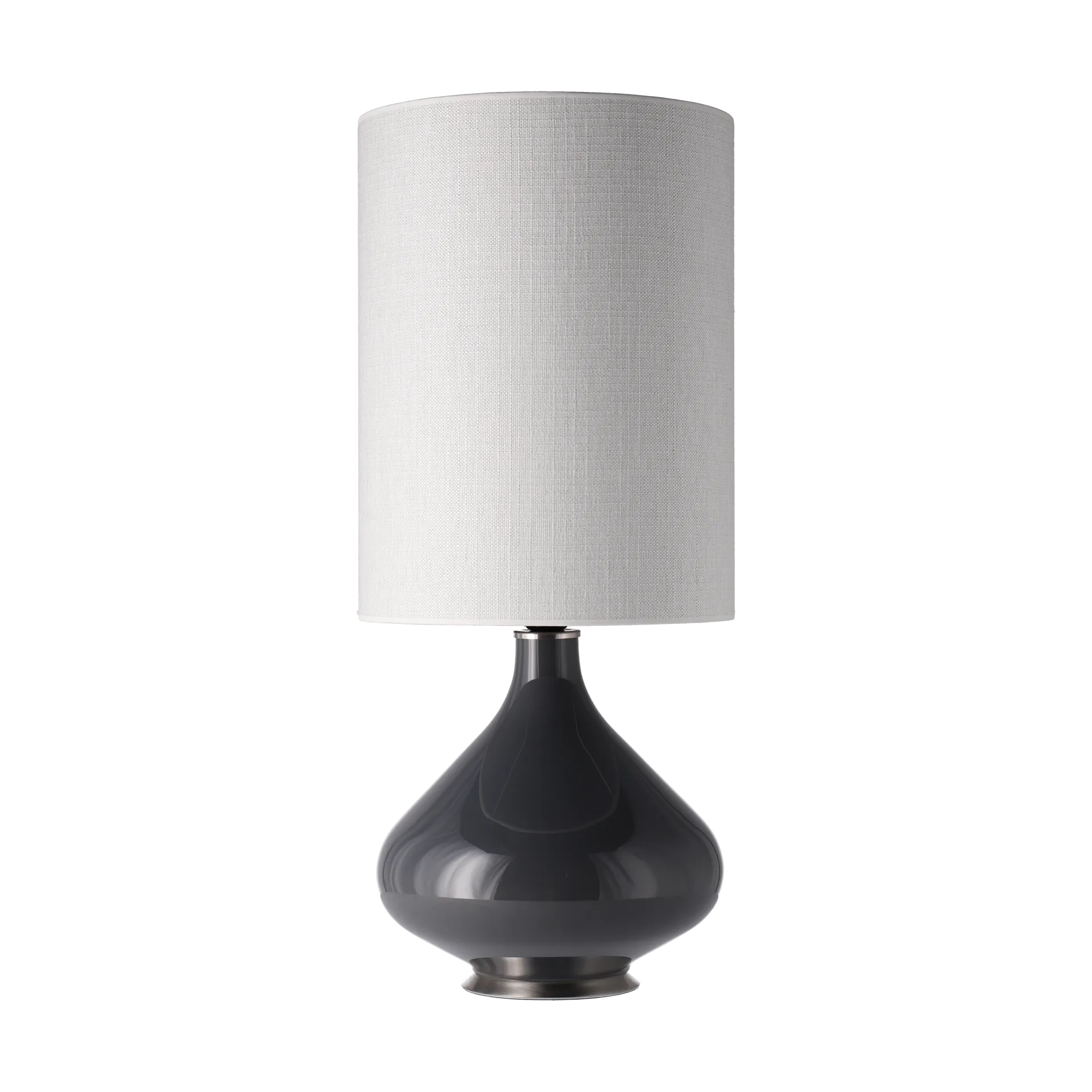 Lampa stołowa Flavia, szara podstawa, Babel Beige L Flavia Lamps