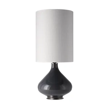 Lampa stołowa Flavia, szara podstawa - Babel Beige L - Flavia Lamps