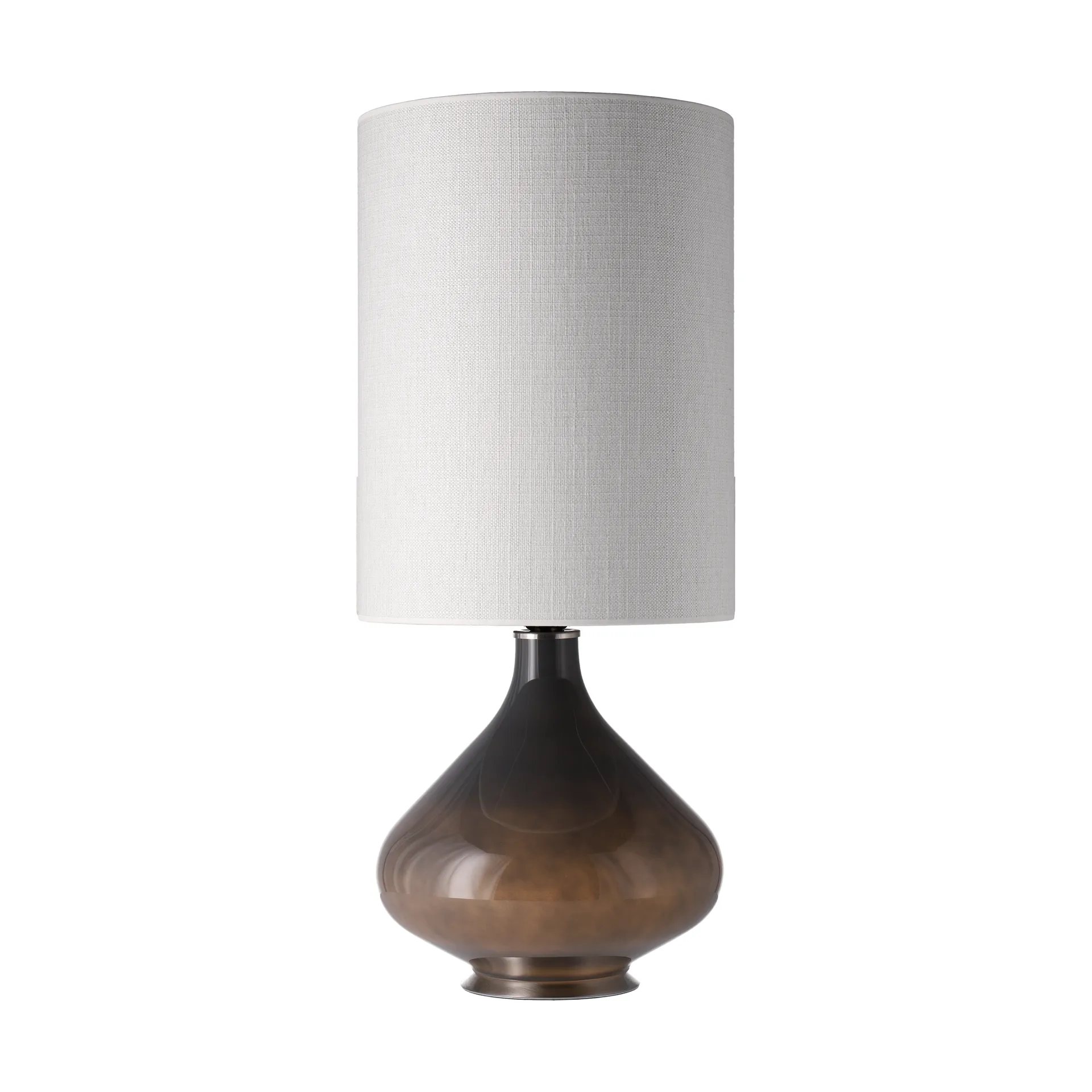 Lampa stołowa Flavia, szara podstawa, Babel Beige L Flavia Lamps