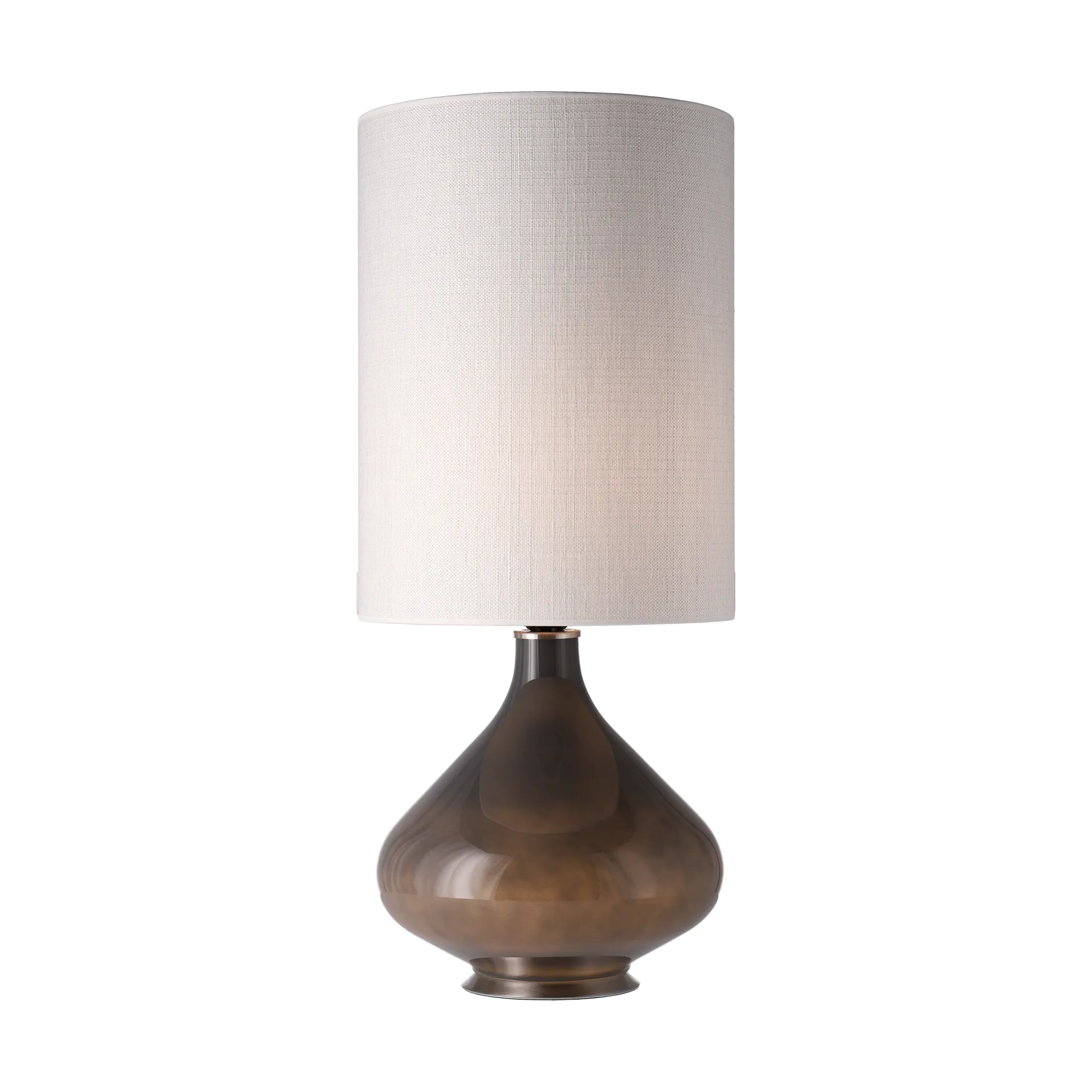 Lampa stołowa Flavia, szara podstawa, Babel Beige L Flavia Lamps
