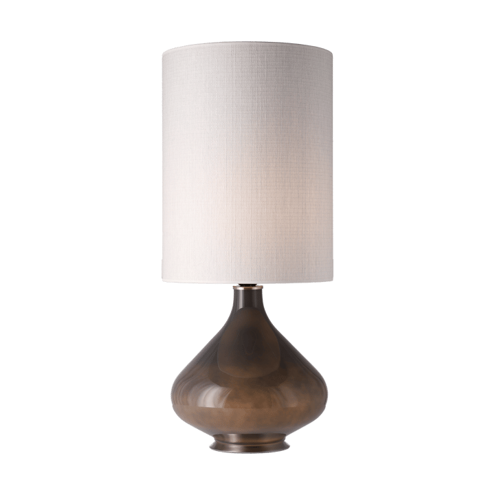Lampa stołowa Flavia, szara podstawa, Babel Beige L Flavia Lamps