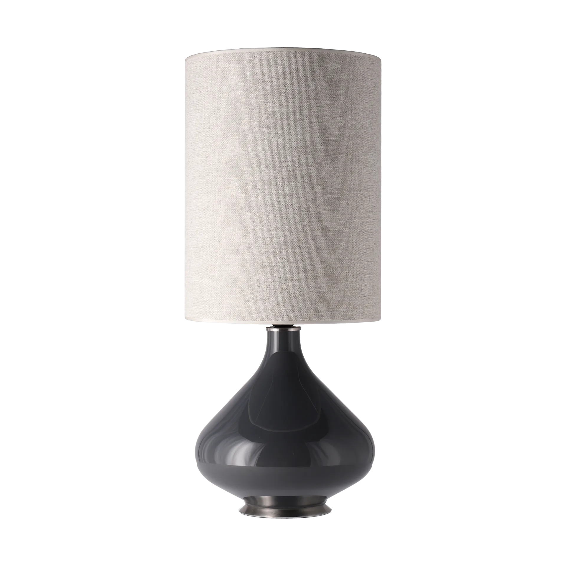 Lampa stołowa Flavia, szara podstawa, London Beige L Flavia Lamps