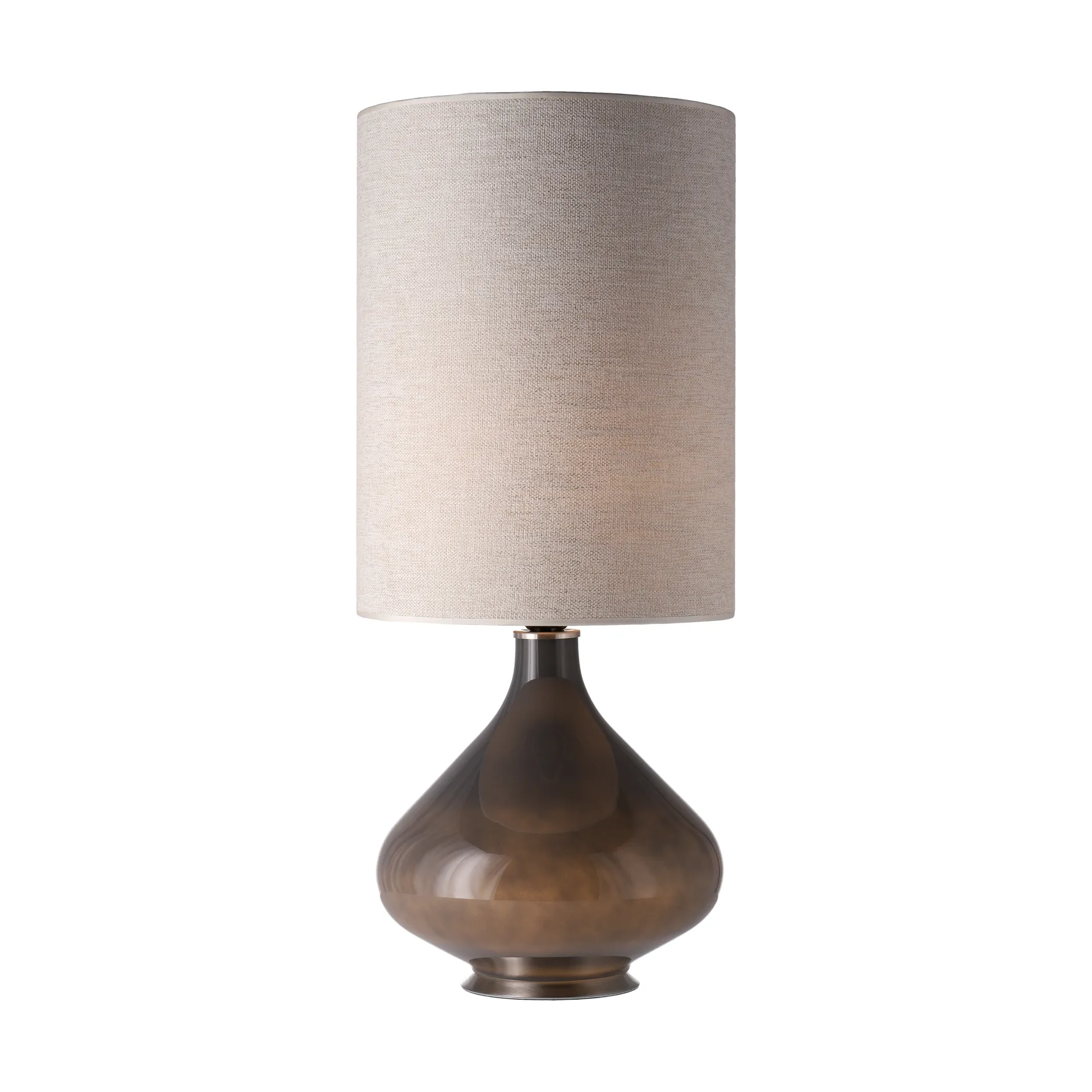 Lampa stołowa Flavia, szara podstawa, London Beige L Flavia Lamps