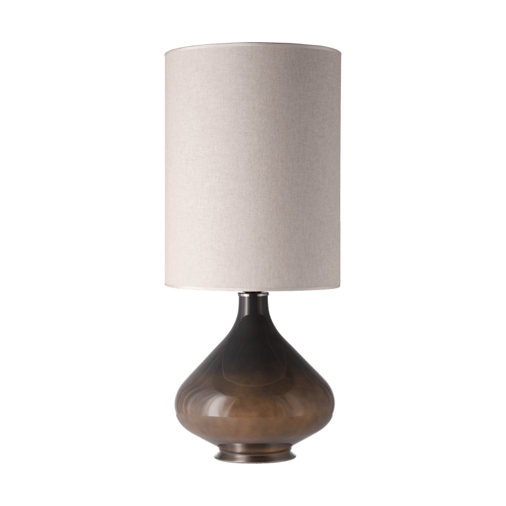 Lampa stołowa Flavia, szara podstawa, Milano Tostado L Flavia Lamps