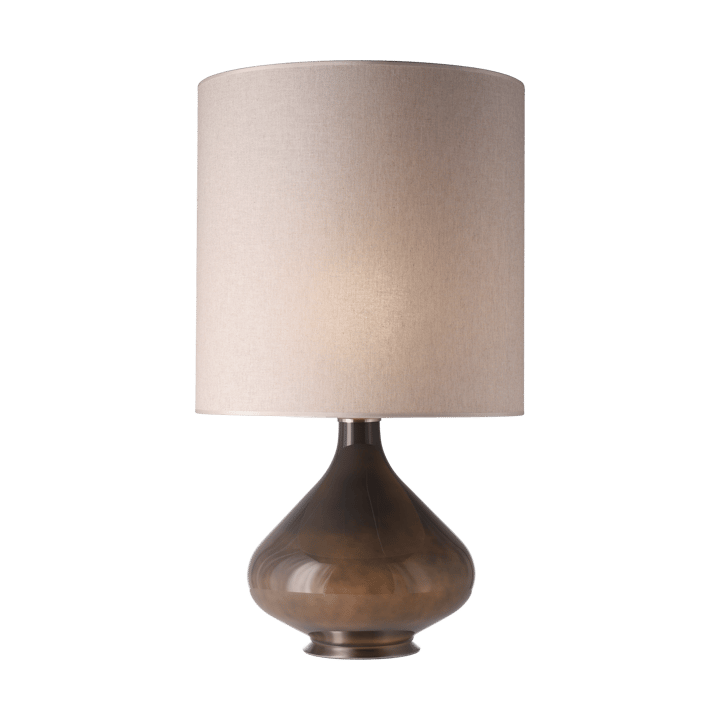 Lampa stołowa Flavia, szara podstawa, Milano Tostado M Flavia Lamps