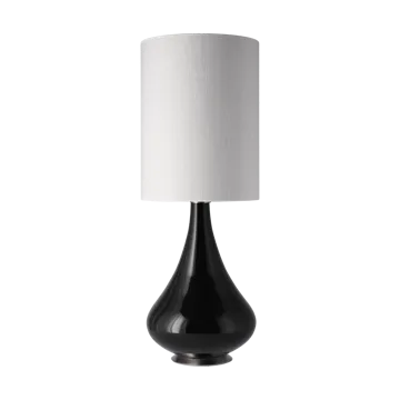 Lampa stołowa Renata, czarna podstawa - Babel Beige L - Flavia Lamps