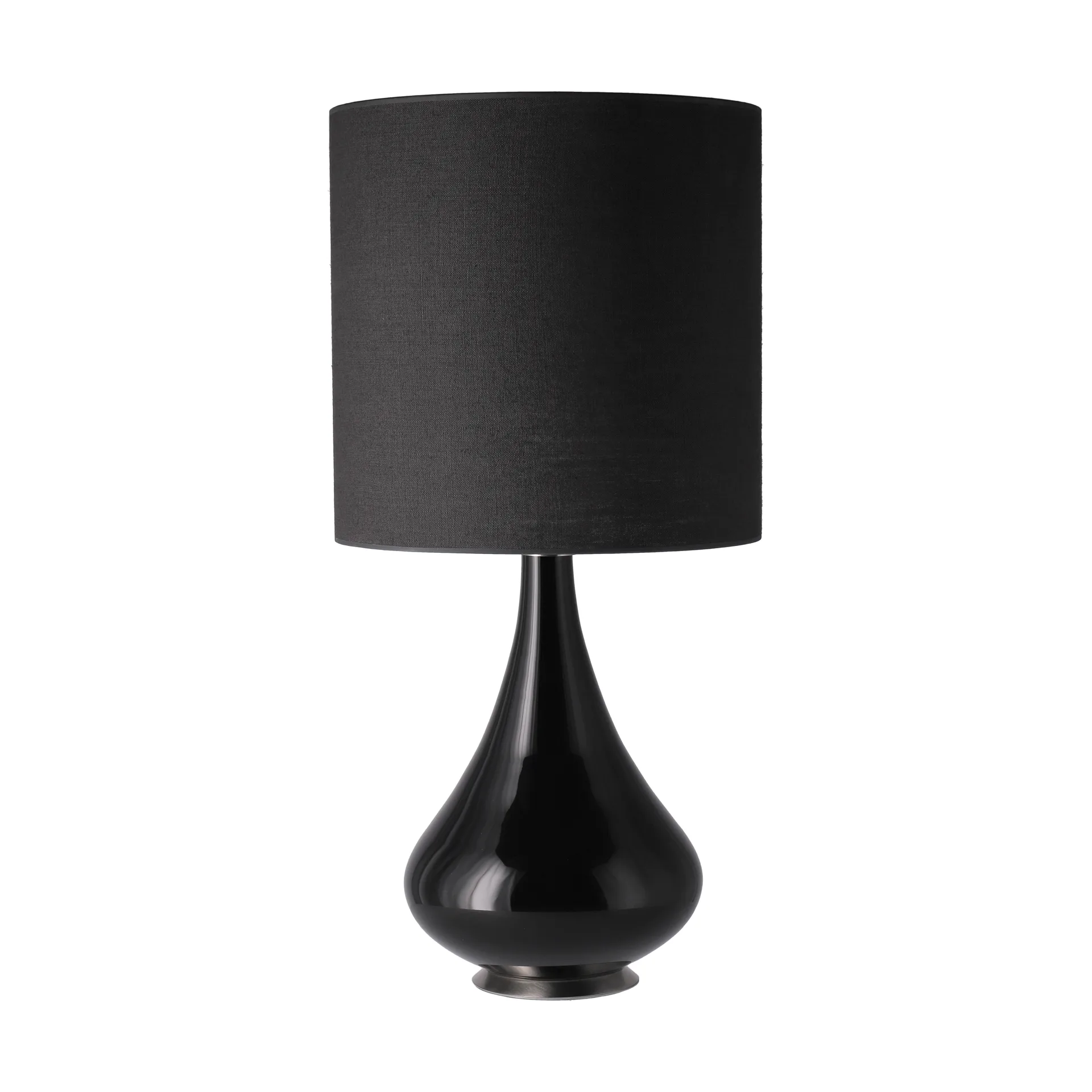Lampa stołowa Renata, czarna podstawa, Lino Negro M Flavia Lamps