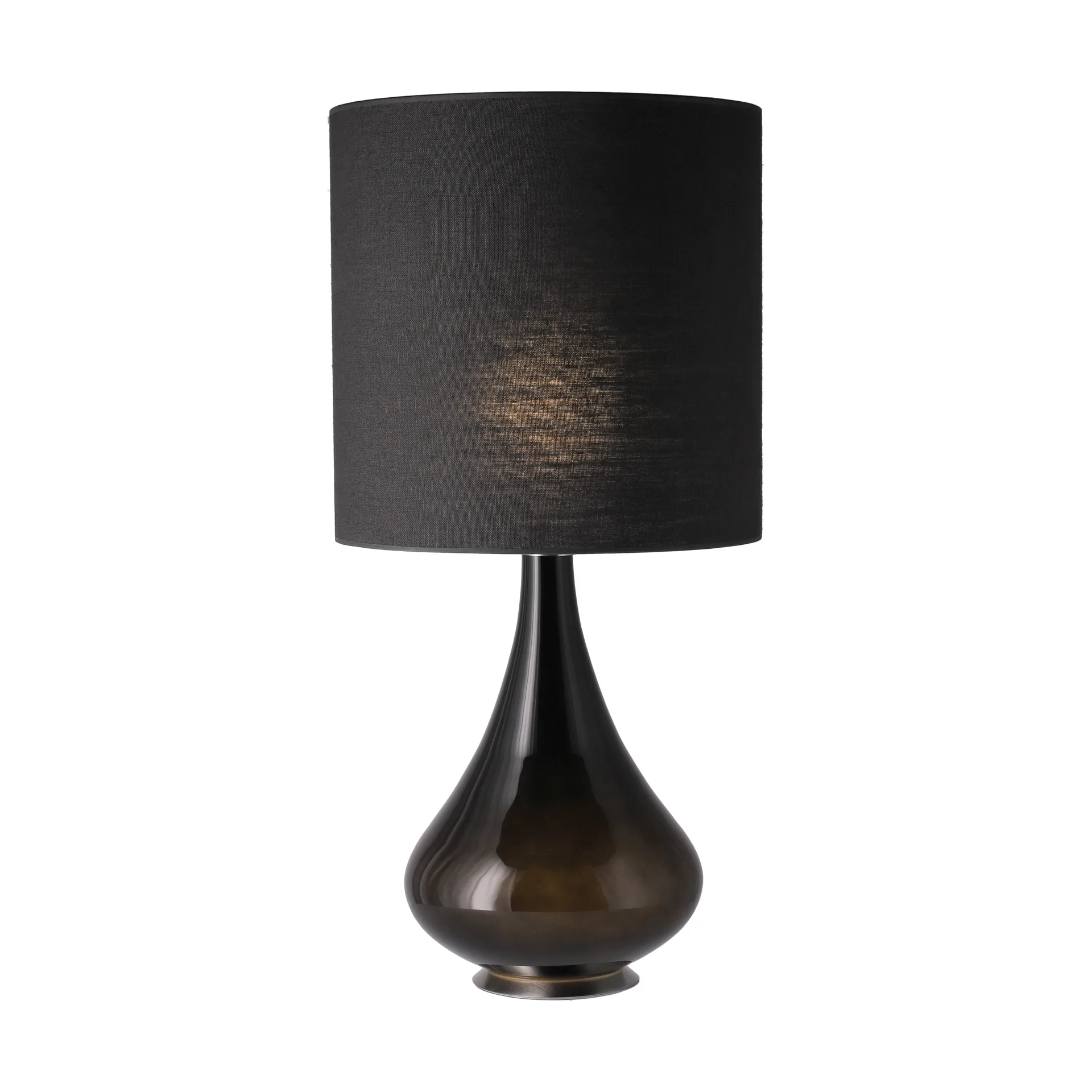 Lampa stołowa Renata, czarna podstawa, Lino Negro M Flavia Lamps
