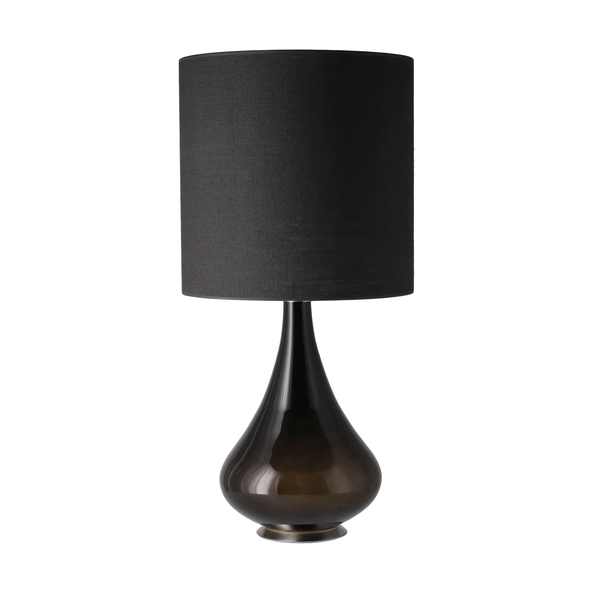 Lampa stołowa Renata, czarna podstawa, Lino Negro M Flavia Lamps