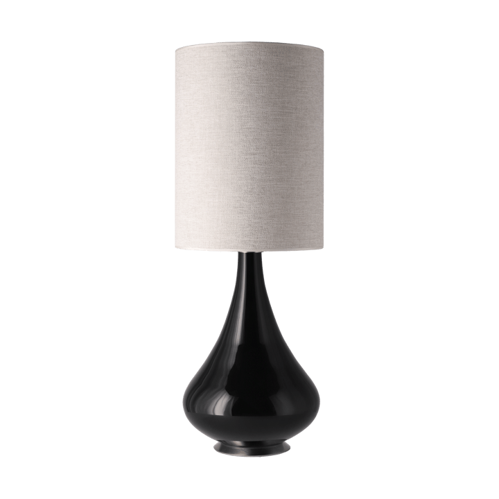 Lampa stołowa Renata, czarna podstawa - London Beige L - Flavia Lamps