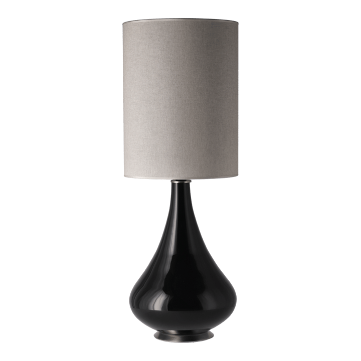 Lampa stołowa Renata, czarna podstawa, Milano Tostado L Flavia Lamps