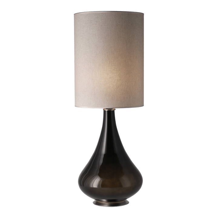 Lampa stołowa Renata, czarna podstawa, Milano Tostado L Flavia Lamps