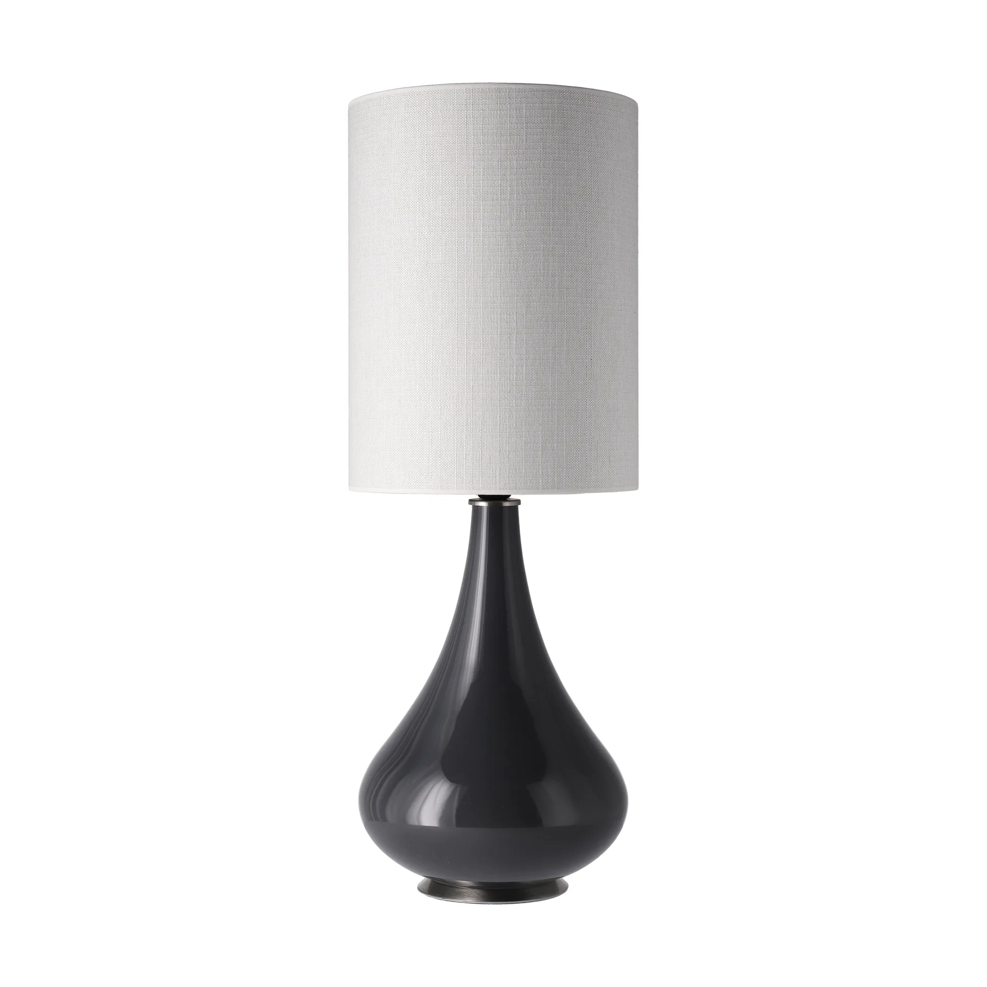 Lampa stołowa Renata, szara podstawa, Babel Beige L Flavia Lamps