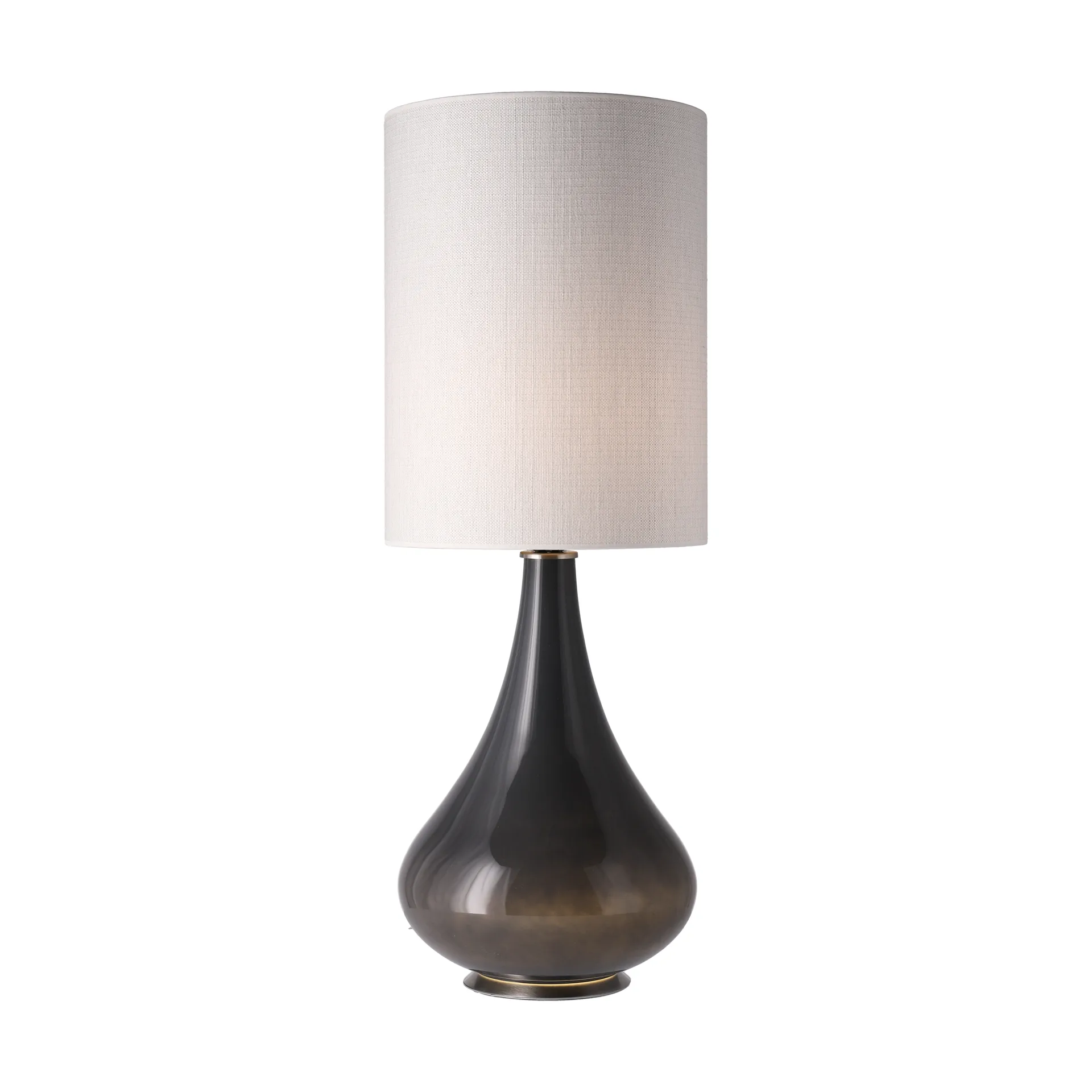 Lampa stołowa Renata, szara podstawa, Babel Beige L Flavia Lamps