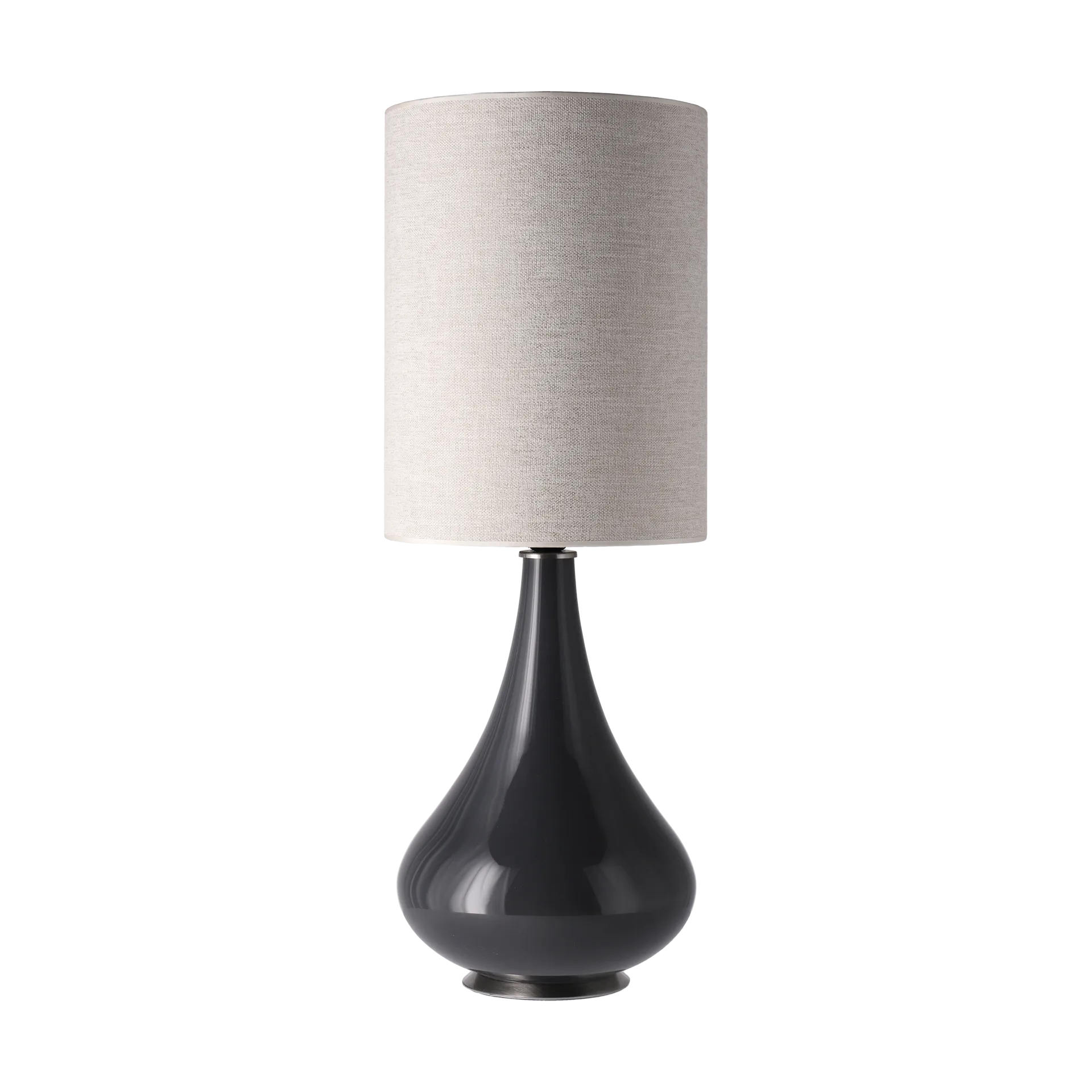 Lampa stołowa Renata, szara podstawa, London Beige L Flavia Lamps