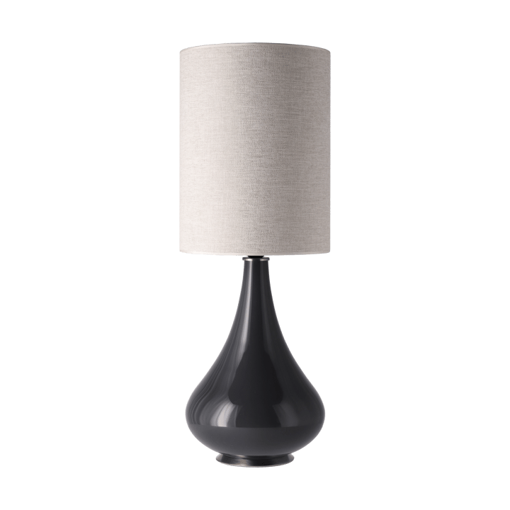 Lampa stołowa Renata, szara podstawa - London Beige L - Flavia Lamps