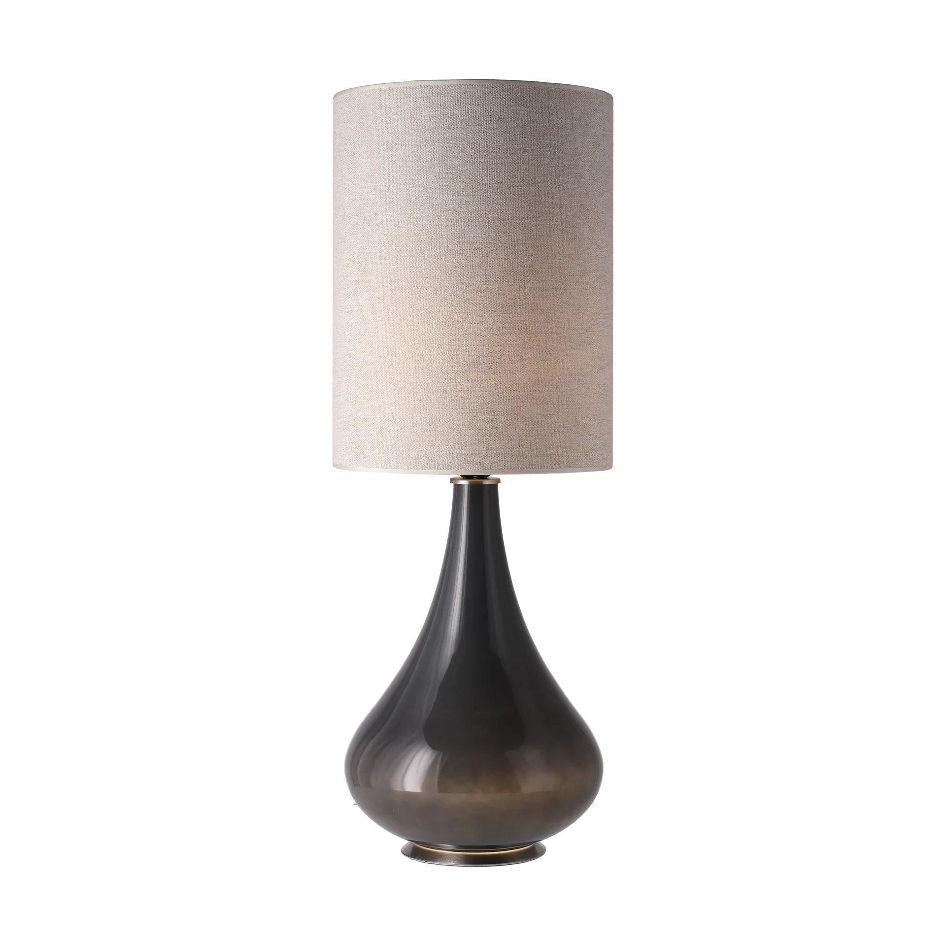 Lampa stołowa Renata, szara podstawa, London Beige L Flavia Lamps