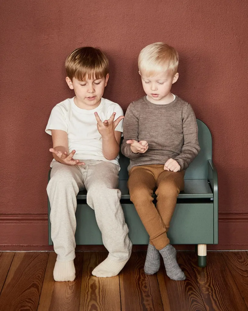 Ławka z miejscem do przechowywania Dots, Zielona FLEXA