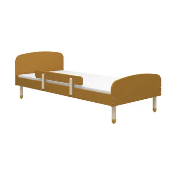 Łóżko Dots z barierką 96x204 cm - Żółte - FLEXA