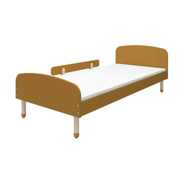 Łóżko Dots z barierką 96x204 cm - Żółte - FLEXA
