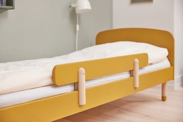 Łóżko Dots z barierką 96x204 cm - Żółte - FLEXA
