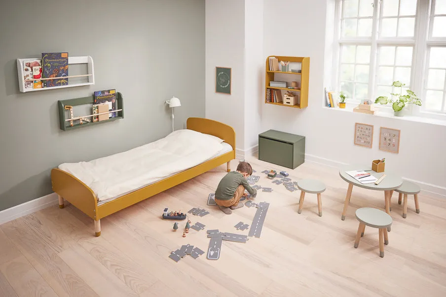 Łóżko pojedyncze Dots 96x204 cm, Żółte FLEXA