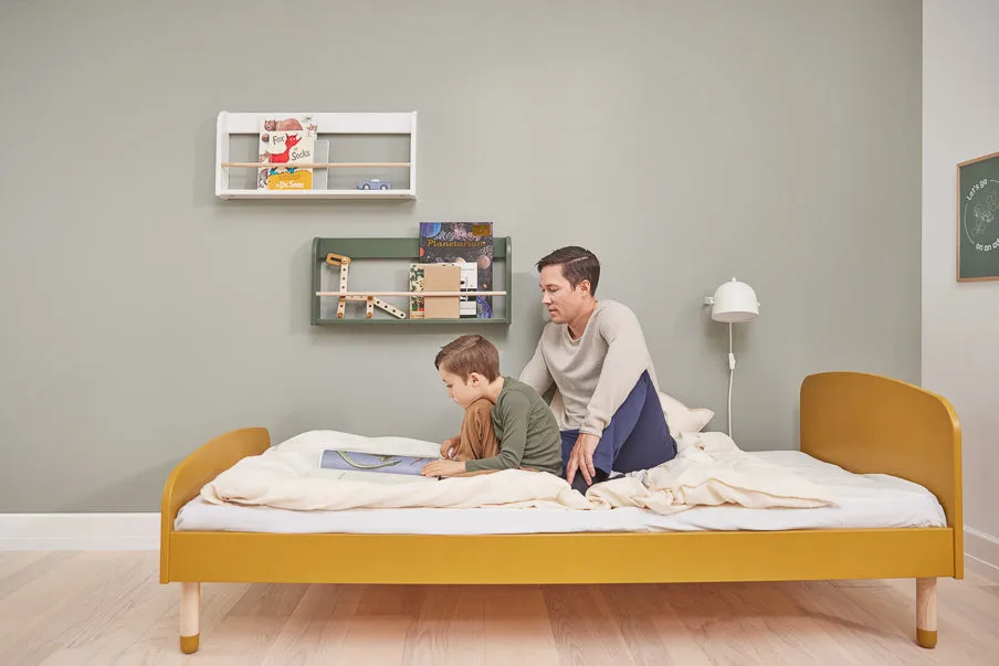 Łóżko pojedyncze Dots 96x204 cm, Żółte FLEXA