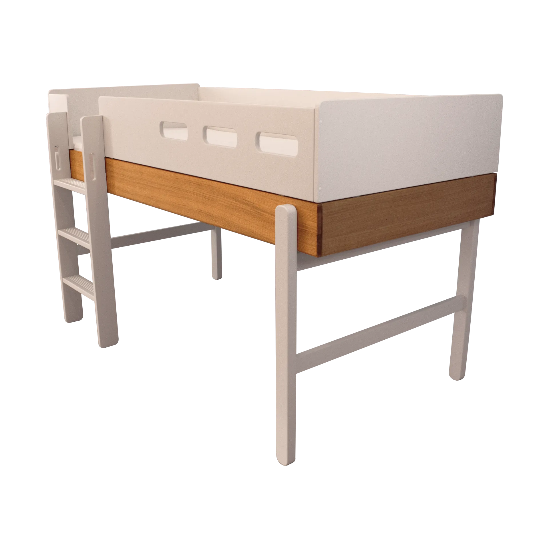 Wysokie łóżko Popsicle, Dąb-Cream FLEXA