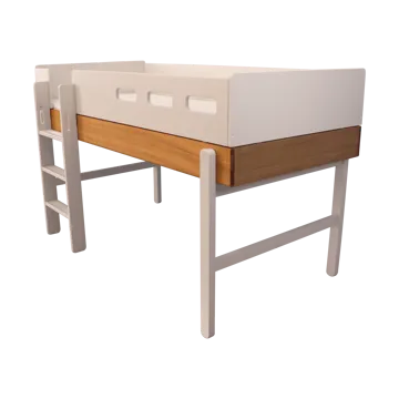 Wysokie łóżko Popsicle - Dąb-Cream - FLEXA