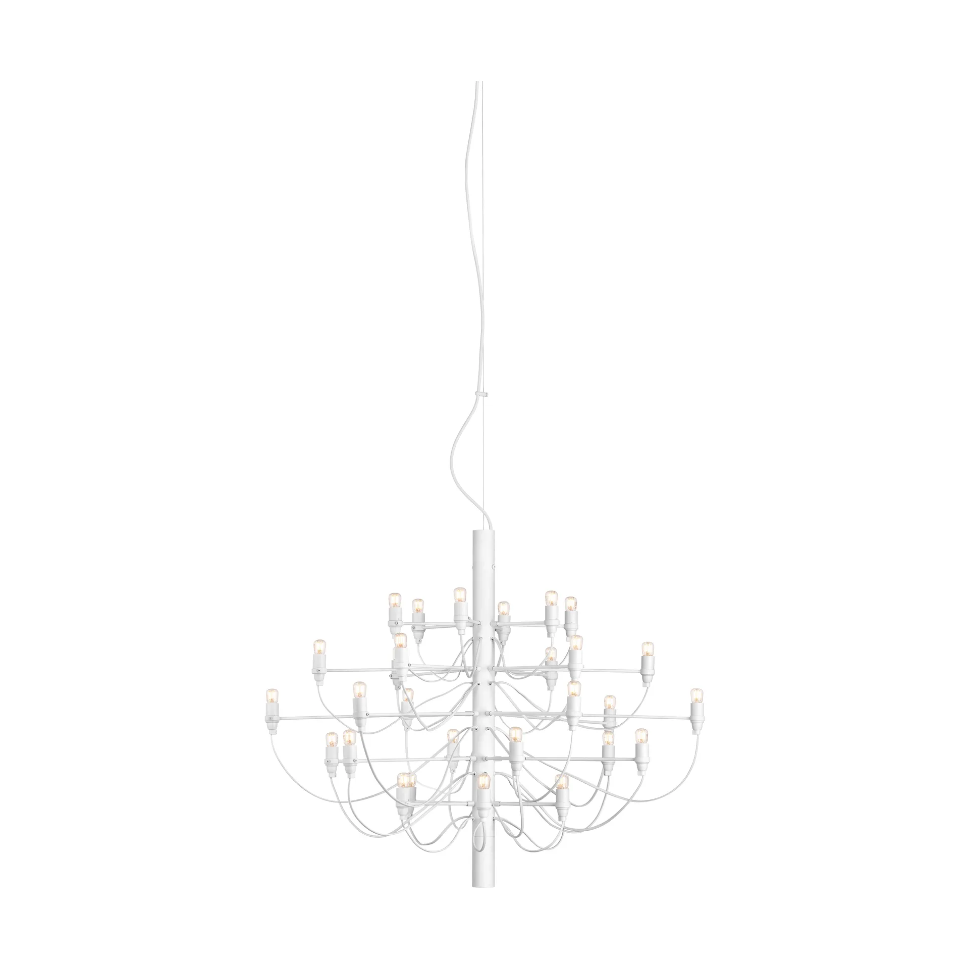 2097 Sarfatti żyrandol LED, Biały matowy 30 lamps Flos