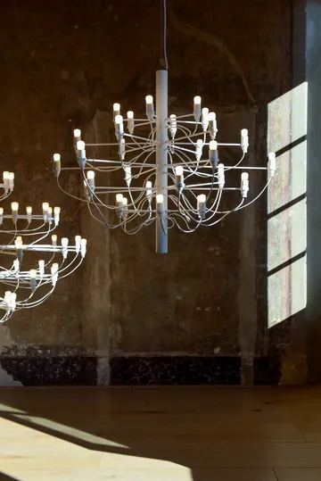2097 Sarfatti żyrandol LED - Biały matowy 30 lamps - Flos