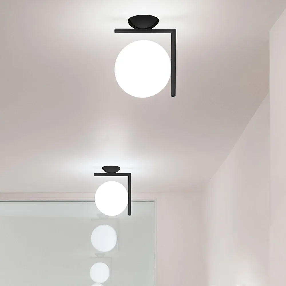 Kinkiet IC lights C/W1, Chrome, opal Flos