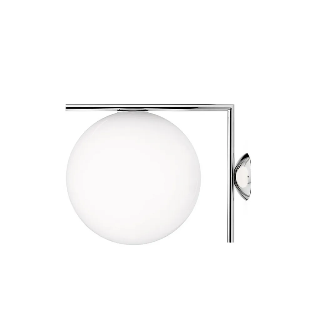 Kinkiet IC lights C/W1, Chrome, opal Flos