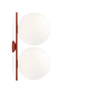 Kinkiet IC lights C/W2 Double - Burgund, opal - Flos