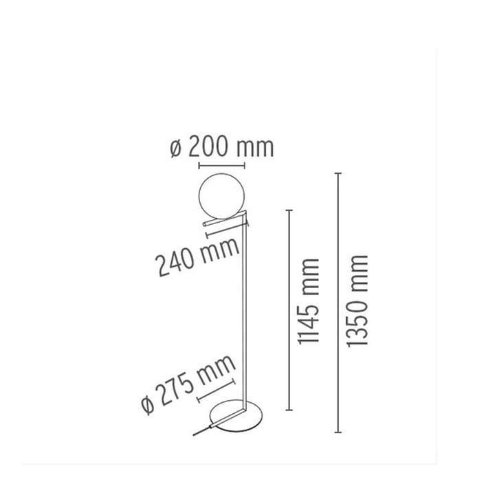 Lampa podłogowa IC lights F1, Chrom, opal Flos
