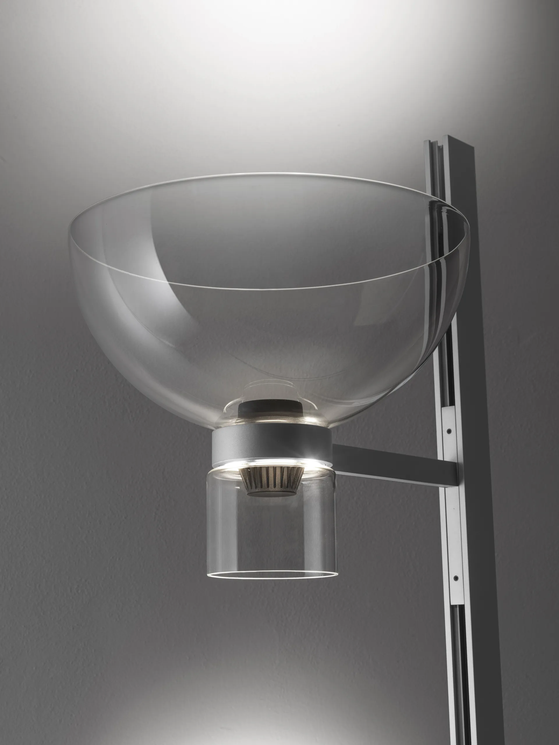 Lampa podłogowa Nocturne F1 bowl - Srebrna,  Flos