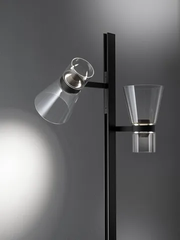 Lampa podłogowa Nocturne F2 cone - Czarna - Flos