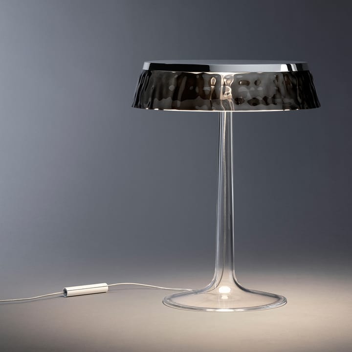Lampa stołowa Bon Jour T, Pomarańczowy odcień z tkaniny - matowy chrom Flos