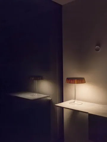 Lampa stołowa Bon Jour T - Szary dym, matowy chromowany top - Flos