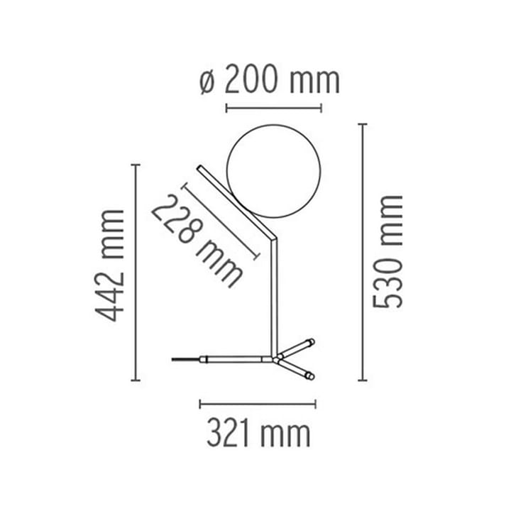 Lampa stołowa IC lights T1 high, Chrom, opal Flos