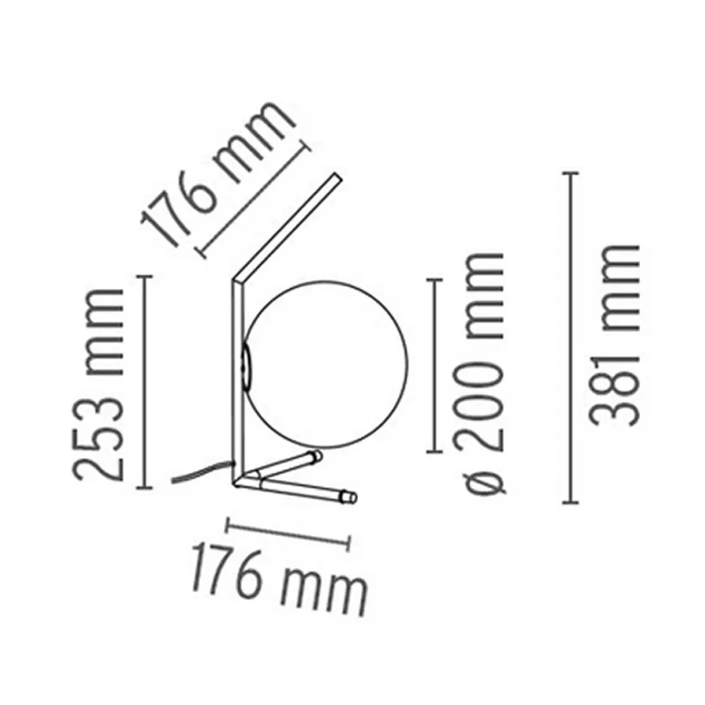 Lampa stołowa IC lights T1 low, Szczotkowany mosiądz, opal Flos