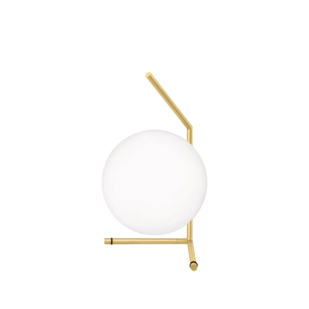 Lampa stołowa IC lights T1 low, Szczotkowany mosiądz, opal Flos