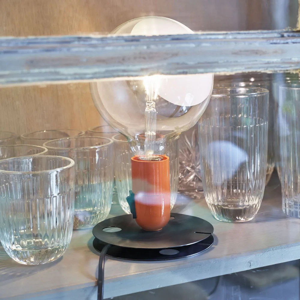 Lampa stołowa Lampadina, Czarny Flos