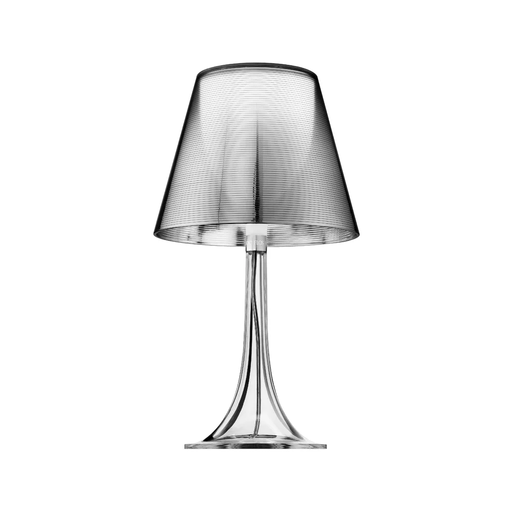 Lampa stołowa Miss K, Silver, przezroczysta podstawa Flos