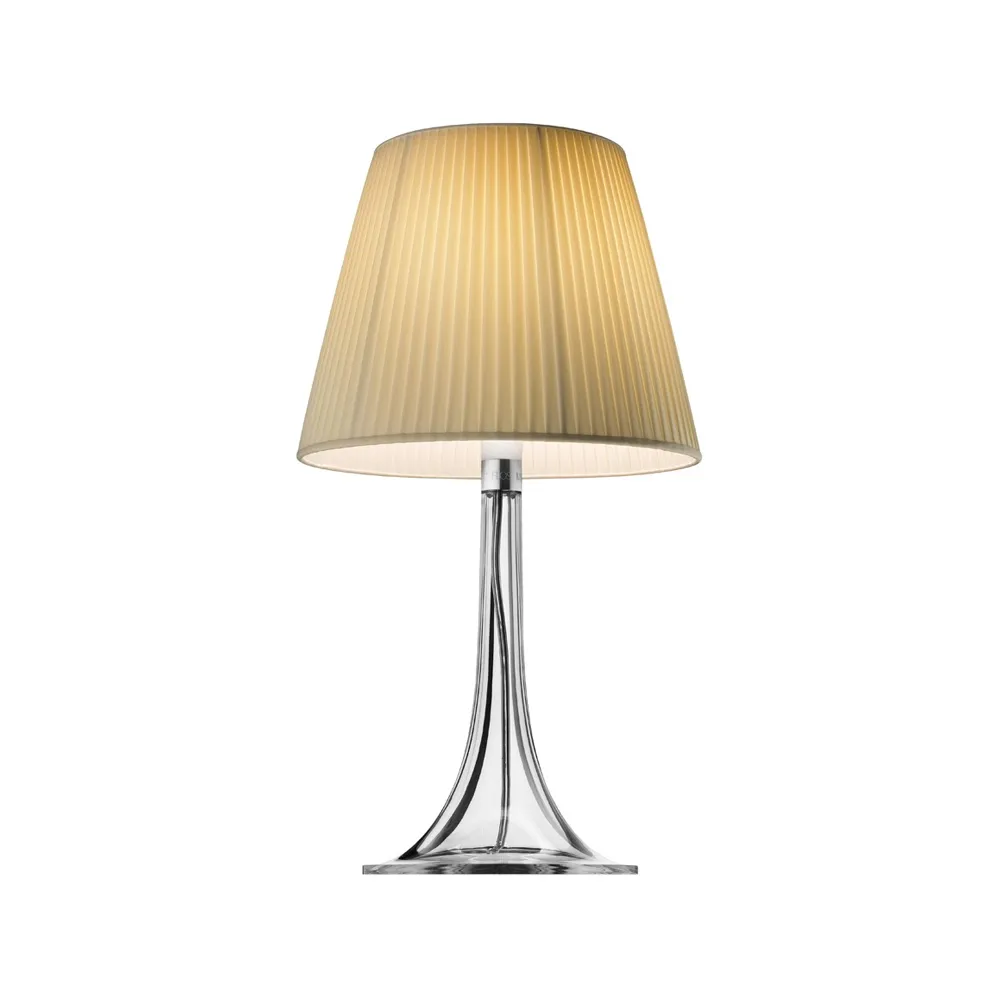 Lampa stołowa Miss K Soft, Beige, przezroczysta podstawa Flos