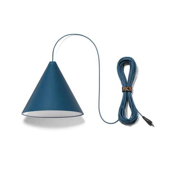 Lampa sufitowa String Light Cone, Niebieski, kabel 22 m Flos