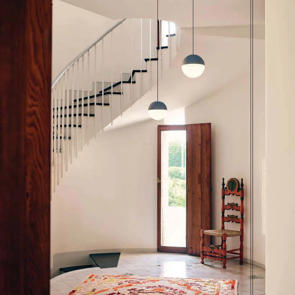 Lampa sufitowa String Light Sphere, Biały, kabel 12 m Flos